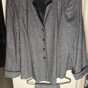 Talbots Black and White Textured Blazer